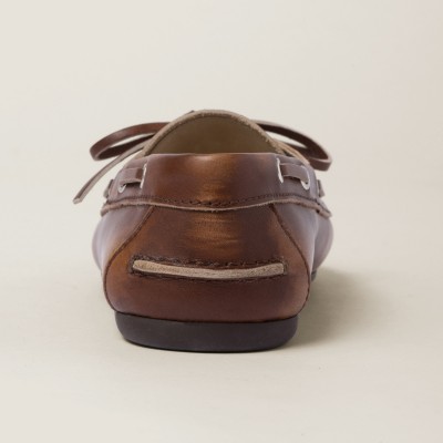 Miu Miu Bleached Leather Deck Shoes Sienna Miu Miu Bleached Leather Deck Shoes Sienna