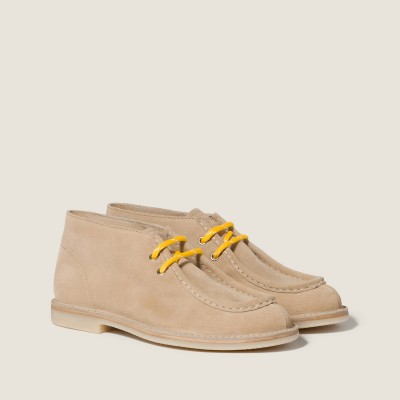 Miu Miu Delave Suede Desert Boots Ecru Miu Miu Delave Suede Desert Boots Ecru