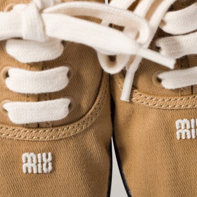 Miu Miu Drill Sneakers Malt Beige Miu Miu Drill Sneakers Malt Beige