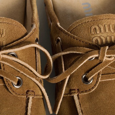 Miu Miu Faded Suede Deck Mules Cinnamon Miu Miu Faded Suede Deck Mules Cinnamon