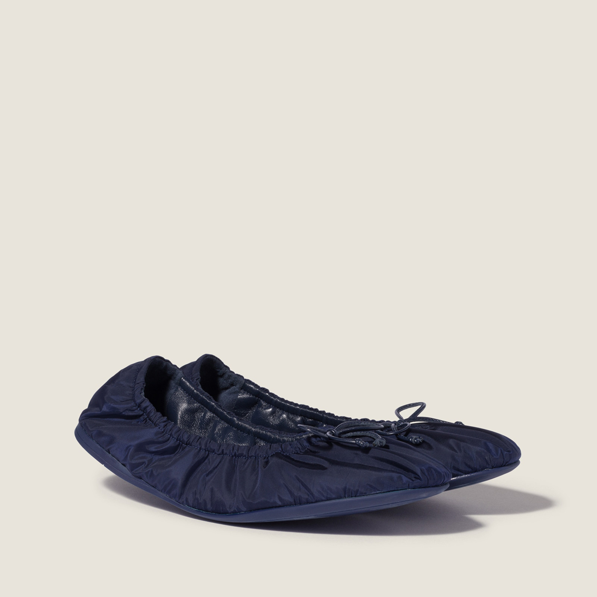 Miu Miu Foldable Technical Fabric Ballerinas Cobalt Blue Miu Miu Foldable Technical Fabric Ballerinas Cobalt Blue