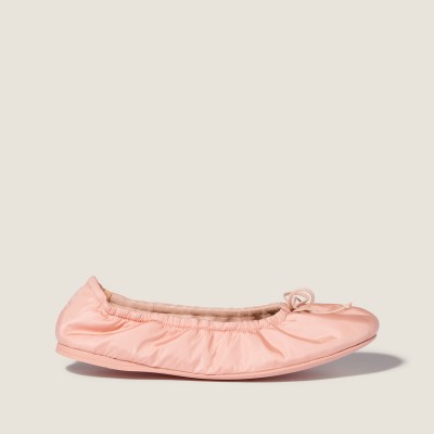 Miu Miu Foldable Technical Fabric Ballerinas Opal Miu Miu Foldable Technical Fabric Ballerinas Opal