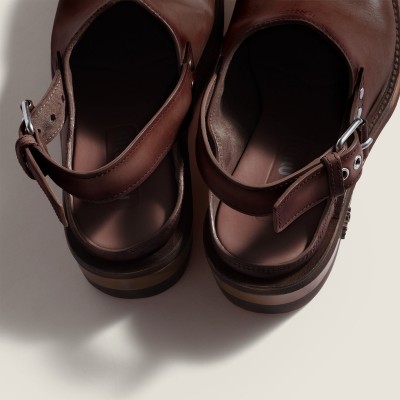 Miu Miu Foule Leather Mules Coffee Miu Miu Foule Leather Mules Coffee