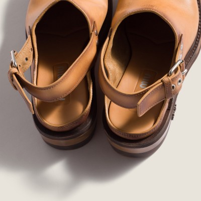 Miu Miu Foule Leather Mules Light Tan Miu Miu Foule Leather Mules Light Tan