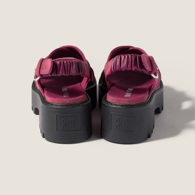 Miu Miu Gabardine Sandals Burgundy Miu Miu Gabardine Sandals Burgundy