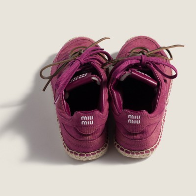 Miu Miu Gymnasium Gabardine Sneakers Burgundy Miu Miu Gymnasium Gabardine Sneakers Burgundy
