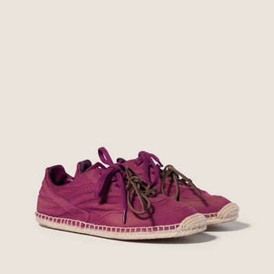 Miu Miu Gymnasium Gabardine Sneakers Burgundy Miu Miu Gymnasium Gabardine Sneakers Burgundy