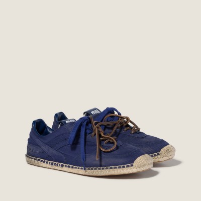 Miu Miu Gymnasium Gabardine Sneakers Ink Blue Miu Miu Gymnasium Gabardine Sneakers Ink Blue