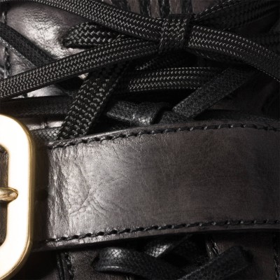 Miu Miu Gymnasium Leather Sneakers With Buckle Black Miu Miu Gymnasium Leather Sneakers With Buckle Black