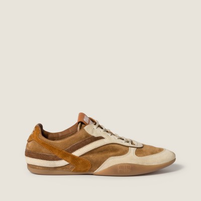 Miu Miu Gymnasium Suede Sneakers Cinnamon Amber