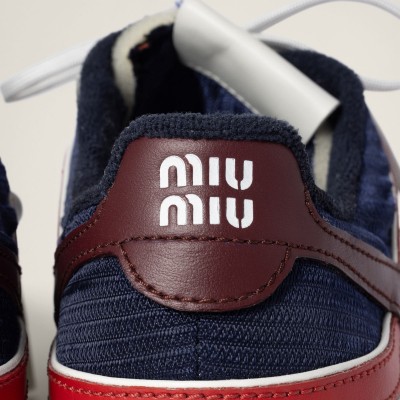 Miu Miu Gymnasium Technical Fabric And Suede Sneakers Baltic Blue Amaranth Miu Miu Gymnasium Technical Fabric And Suede Sneakers Baltic Blue Amaranth