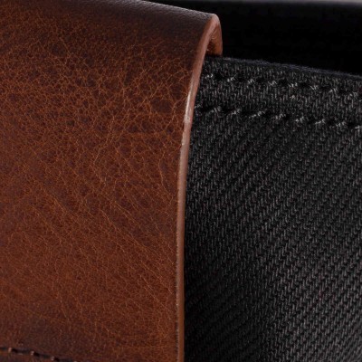 Miu Miu Leather And Drill Mid-Calf Boots Oak Brown Black Miu Miu Leather And Drill Mid-Calf Boots Oak Brown Black