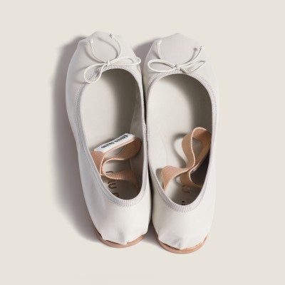 Miu Miu Leather Ballerinas Ice Miu Miu Leather Ballerinas Ice