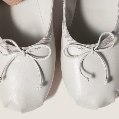 Miu Miu Leather Ballerinas Ice Miu Miu Leather Ballerinas Ice