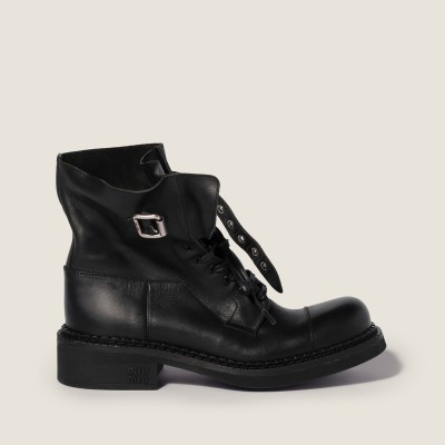 Miu Miu Leather Booties Black Miu Miu Leather Booties Black