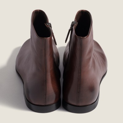 Miu Miu Leather Booties Dark Brown Miu Miu Leather Booties Dark Brown