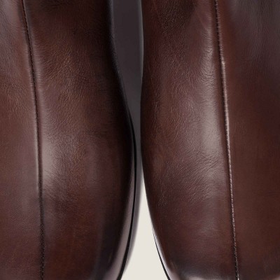 Miu Miu Leather Booties Dark Brown Miu Miu Leather Booties Dark Brown