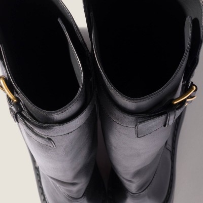 Miu Miu Leather Boots Black Miu Miu Leather Boots Black