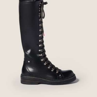 Miu Miu Leather Boots Black Miu Miu Leather Boots Black