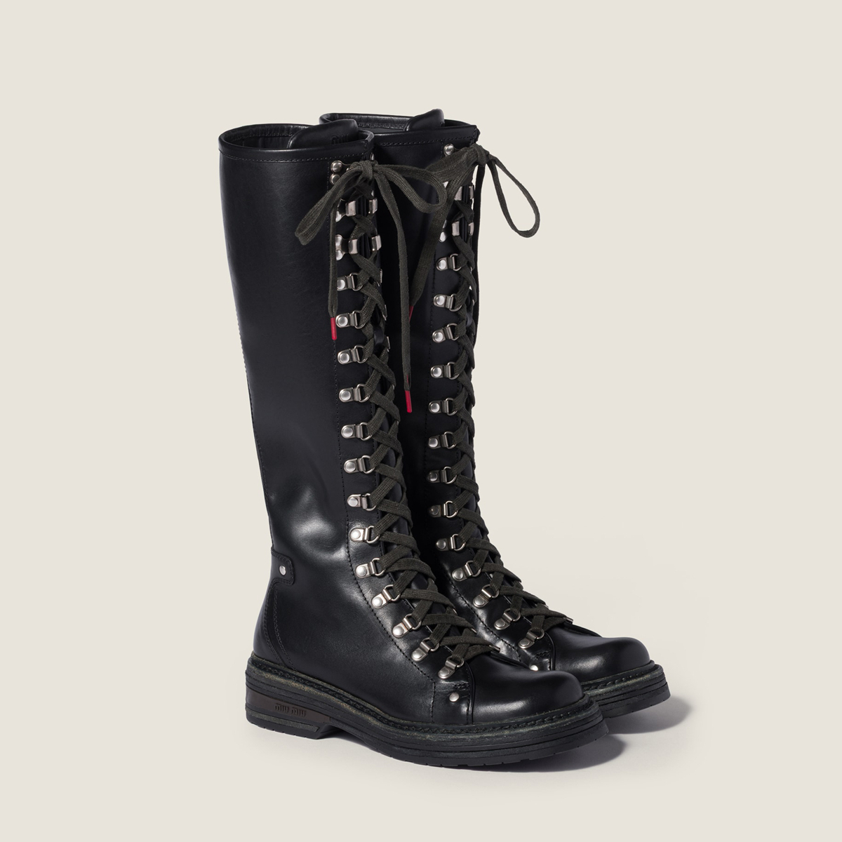 Miu Miu Leather Boots Black Miu Miu Leather Boots Black