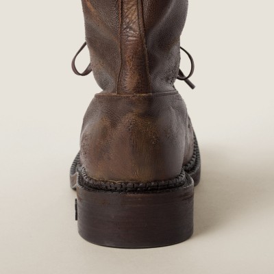 Miu Miu Leather Boots Cocoa Brown Miu Miu Leather Boots Cocoa Brown