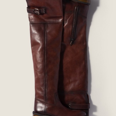 Miu Miu Leather Boots Coffee Miu Miu Leather Boots Coffee