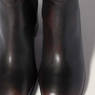 Miu Miu Leather Boots Dark Brown Miu Miu Leather Boots Dark Brown