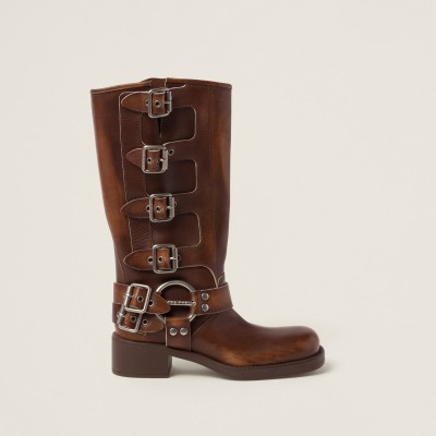 Miu Miu Leather Boots Sienna Miu Miu Leather Boots Sienna