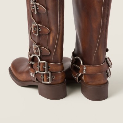 Miu Miu Leather Boots Sienna Miu Miu Leather Boots Sienna