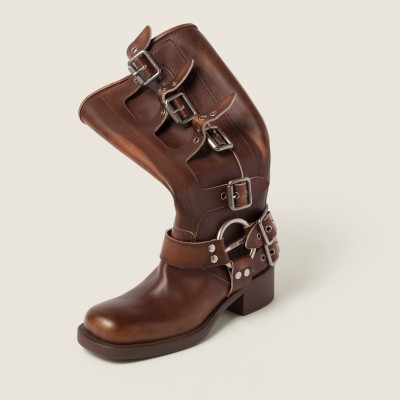 Miu Miu Leather Boots Sienna Miu Miu Leather Boots Sienna