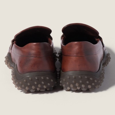 Miu Miu Leather Loafers Coffee Miu Miu Leather Loafers Coffee