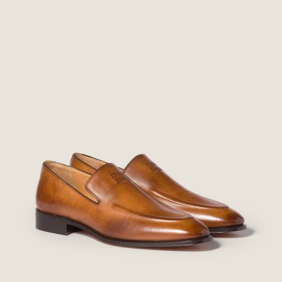 Miu Miu Leather Loafers Cognac Miu Miu Leather Loafers Cognac