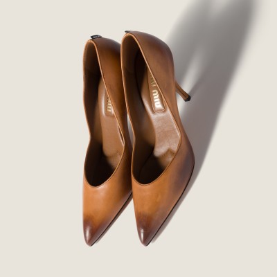Miu Miu Leather Pumps Cognac Miu Miu Leather Pumps Cognac