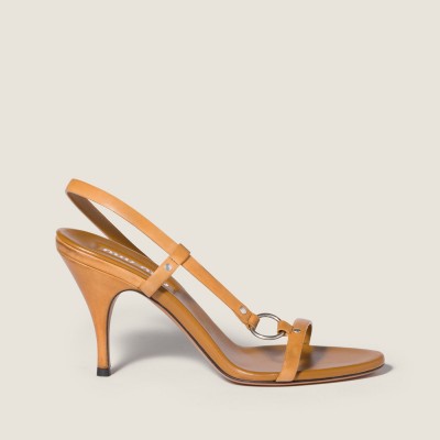 Miu Miu Leather Sandals Honey Miu Miu Leather Sandals Honey