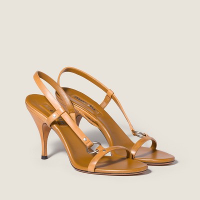 Miu Miu Leather Sandals Honey Miu Miu Leather Sandals Honey