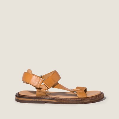 Miu Miu Leather Sandals Honey Miu Miu Leather Sandals Honey