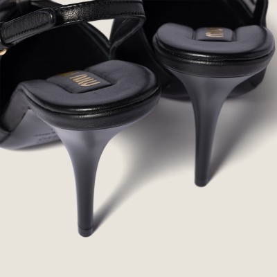 Miu Miu Leather Slingback Pumps With Bow Black Miu Miu Leather Slingback Pumps With Bow Black