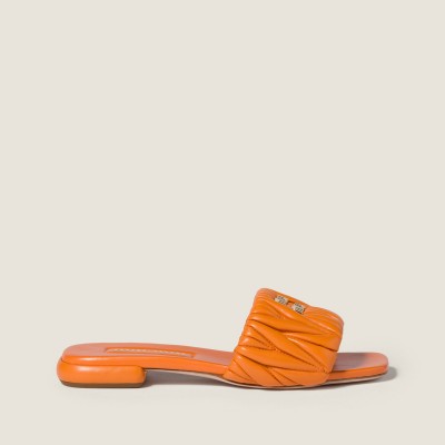 Miu Miu Matelasse Nappa Leather Slides Gerbera Daisy Miu Miu Matelasse Nappa Leather Slides Gerbera Daisy