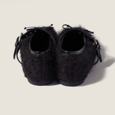 Miu Miu Mohair Ballerinas Black Miu Miu Mohair Ballerinas Black