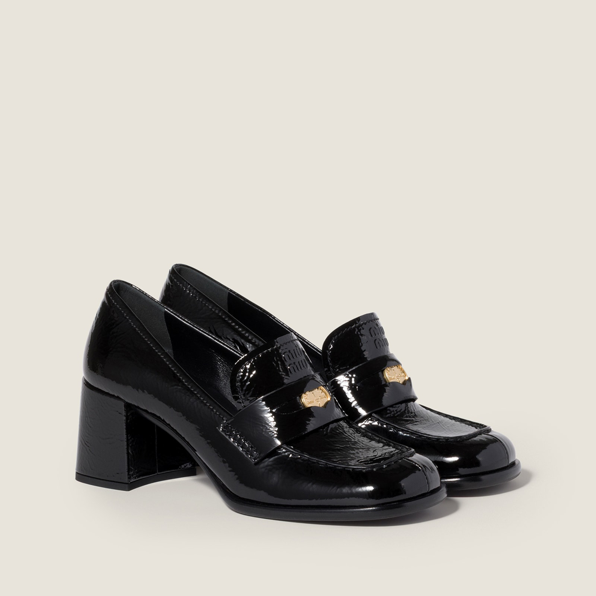 Miu Miu Naplak Loafers Black Miu Miu Naplak Loafers Black