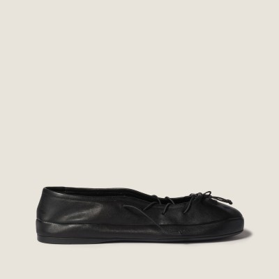 Miu Miu Nappa Leather Ballerinas Black Miu Miu Nappa Leather Ballerinas Black