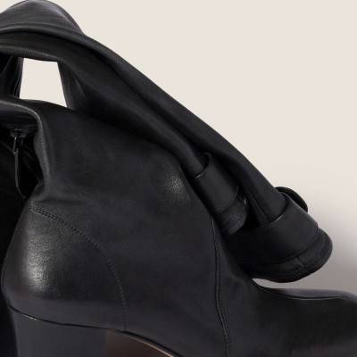 Miu Miu Nappa Leather Boots With Buckle Black Miu Miu Nappa Leather Boots With Buckle Black