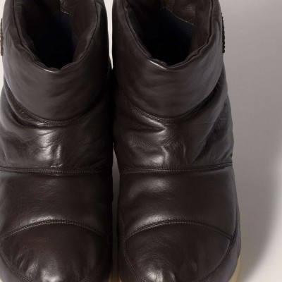 Miu Miu Padded Nappa Leather Booties Coffee Miu Miu Padded Nappa Leather Booties Coffee