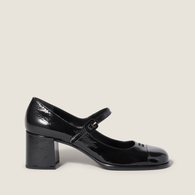 Miu Miu Patent Leather And Naplak Leather Pumps Black Miu Miu Patent Leather And Naplak Leather Pumps Black