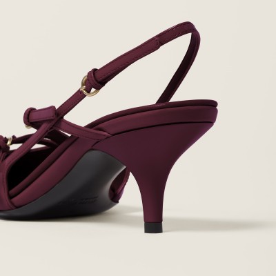 Miu Miu Patent Leather Slingbacks With Buckles Crimson Miu Miu Patent Leather Slingbacks With Buckles Crimson