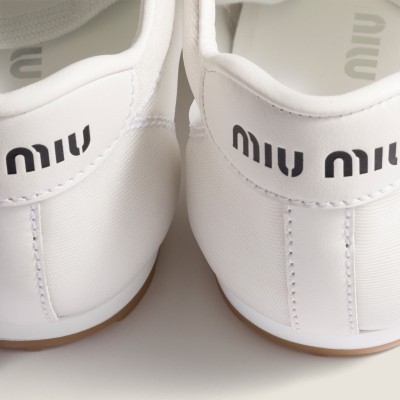 Miu Miu Plume Mesh Fabric Sneakers White Miu Miu Plume Mesh Fabric Sneakers White