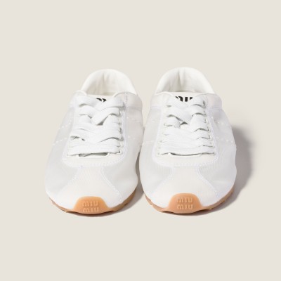 Miu Miu Plume Mesh Fabric Sneakers White Miu Miu Plume Mesh Fabric Sneakers White