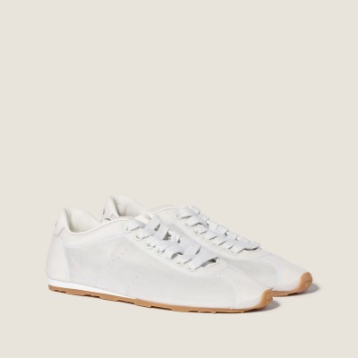 Miu Miu Plume Mesh Fabric Sneakers White Miu Miu Plume Mesh Fabric Sneakers White