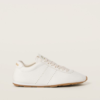 Miu Miu Plume Nappa Leather Sneakers Ivory Miu Miu Plume Nappa Leather Sneakers Ivory