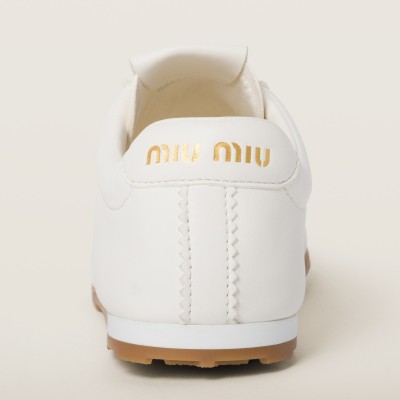 Miu Miu Plume Nappa Leather Sneakers Ivory Miu Miu Plume Nappa Leather Sneakers Ivory